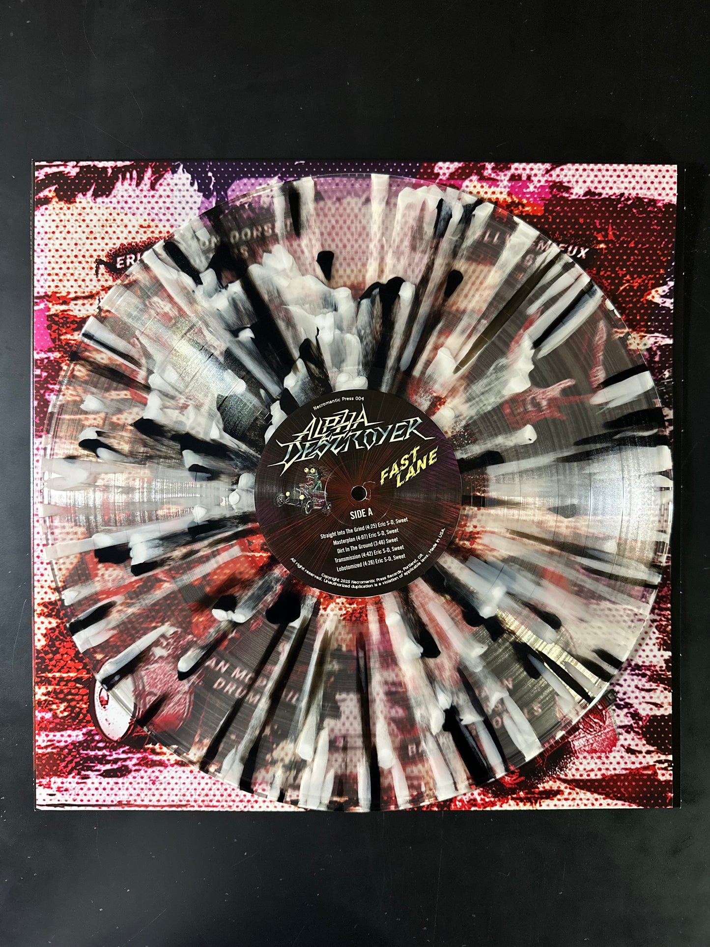 Alpha Destroyer - Fast Lane LP (Limited Black & White Splatter Vinyl)