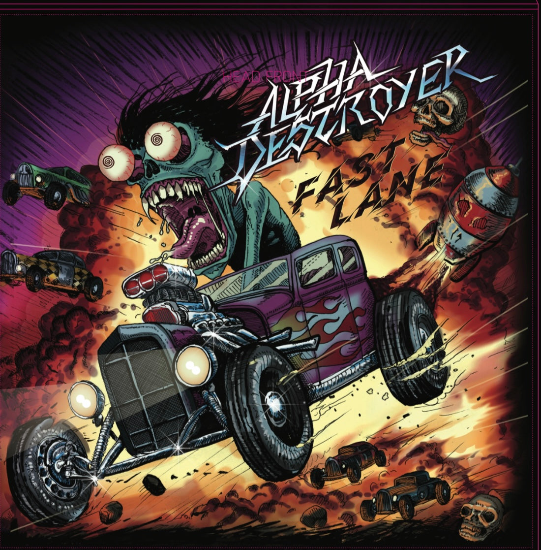 Alpha Destroyer - Fast Lane LP (Limited Black & White Splatter Vinyl)